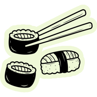 Sushi Doodle Sticker