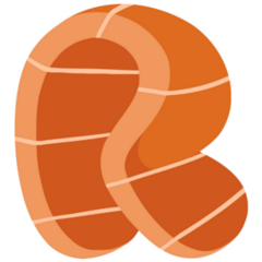 Sushi Letter R Sticker