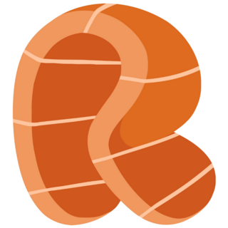 Sushi Letter R Sticker