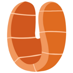 Sushi Letter U Sticker