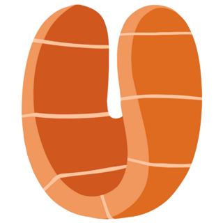 Sushi Letter U Sticker