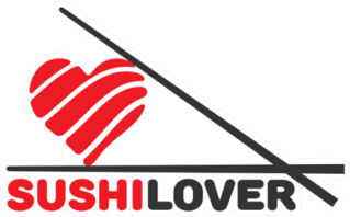 Sushi Lover Heart And Chopsticks Sticker
