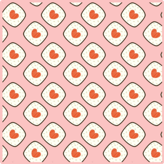 Sushi Maki Heart Sticker