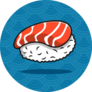 Sushi On Blue Sticker