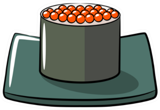 Sushi On Plate Sticker