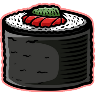 Sushi Pink Drawing Sticker