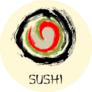 Sushi Roll Abstract Sticker