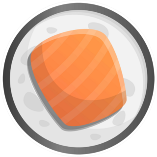 Sushi Roll Icon Sticker