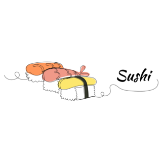 Sushi Sketch Sticker