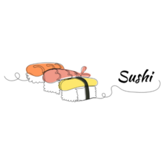 Sushi Sketch Sticker