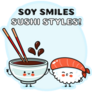 Sushi Soy Smiles Sticker