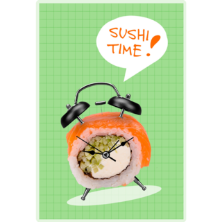 Sushi Time Funny Sticker