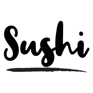 Sushi Typography Sticker