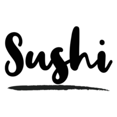 Sushi Typography Sticker