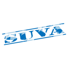 Suva Fiji Blue Stamp Sticker