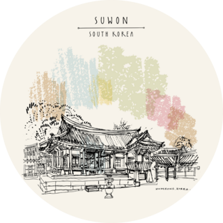 Suwon, South Korea Art Sticker