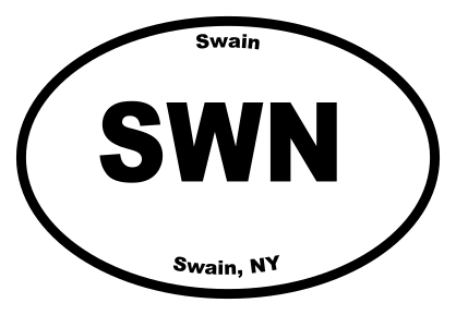 Swain Oval Sticker