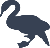 Swan Bird Flapping Wings Sticker