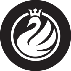Swan Logo Minimalistic Crown Sticker