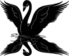 Swan Reflection Sticker