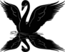 Swan Reflection Sticker