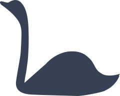 Swan With Long Neck Sticker