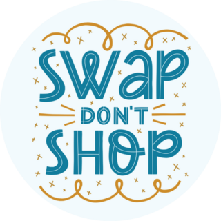 Swap Dont Shop Thrift Lettering Sticker