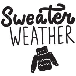 Sweater Weather Winter Lettering Sticker