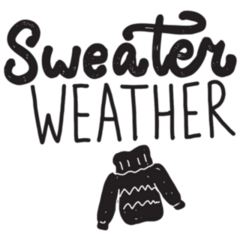 Sweater Weather Winter Lettering Sticker