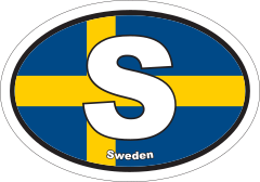 Sweden S Flag Oval Sticker