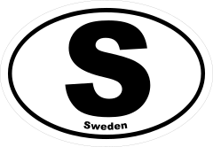Sweden S Oval Sticker