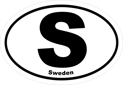 Sweden S Oval Sticker