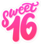 Sweet 16 Girly Sticker