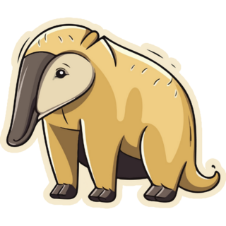 Sweet Anteater Illustration Sticker
