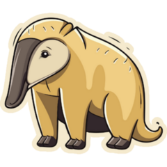 Sweet Anteater Illustration Sticker