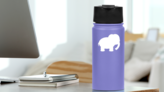 Sweet Baby Elephant Sticker on a Water Bottle (New) example