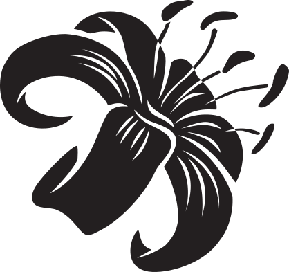 Sweet Blooming Lily Flower Sticker