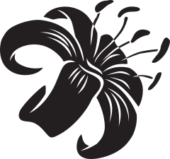 Sweet Blooming Lily Flower Sticker