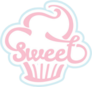 Sweet Calligraphy Cupcake Sticker