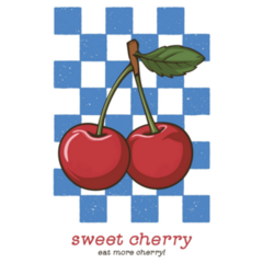 Sweet Cherry Checkers Sticker