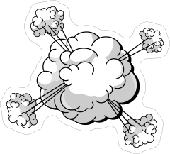 Sweet Cloud Graphic Comic Sticker