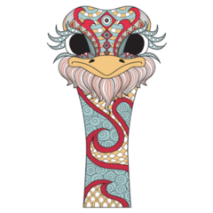 Sweet Color Ostrich Sticker