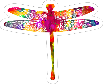 Sweet Colorful Dragonfly Sticker