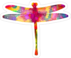 Sweet Colorful Dragonfly Sticker