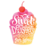 Sweet Desserts Good For You Gradient Cupcake Sticker