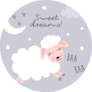 Sweet Dreams Sheep Illustration Sticker