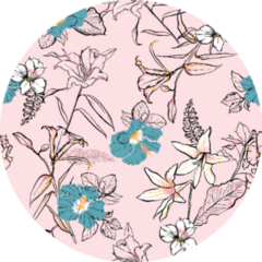 Sweet Hand Drawn Line Sketch Flowers Lilly Sticker