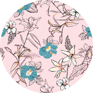 Sweet Hand Drawn Line Sketch Flowers Lilly Sticker