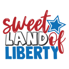 Sweet Land Of Liberty - 4th Of July Lettering Sticker