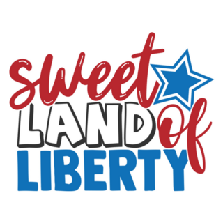 Sweet Land Of Liberty - 4th Of July Lettering Sticker